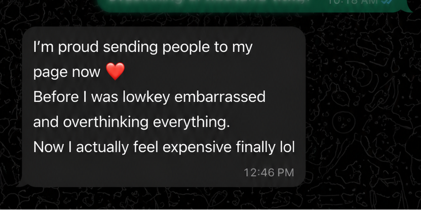 Proof message screenshot 8