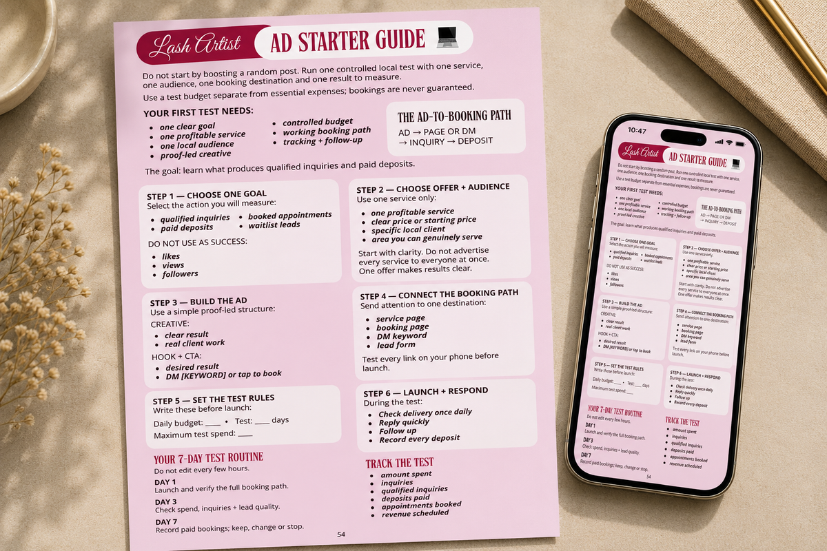 LASH ADVERTISING STARTER SYSTEM