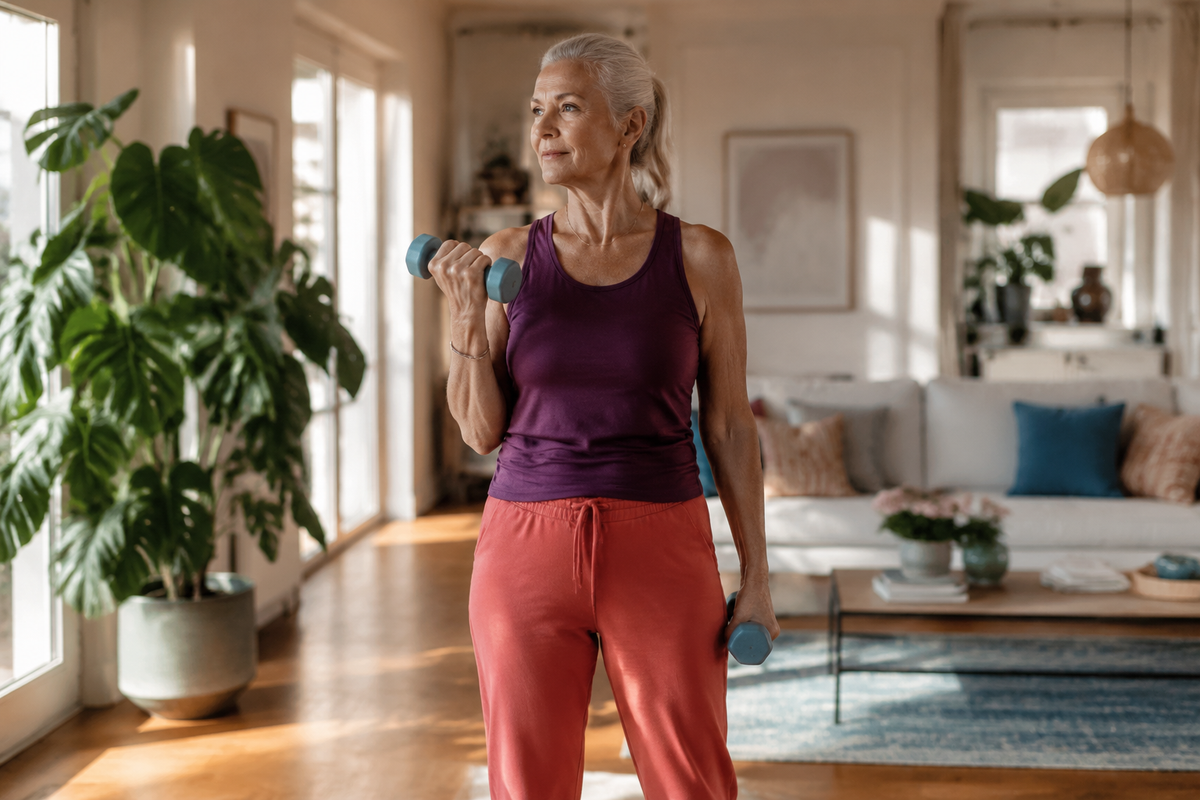 Older adult over seventy-five enjoying everyday independent life