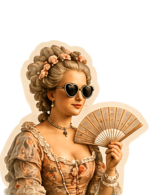 Baroque lady holding a fan