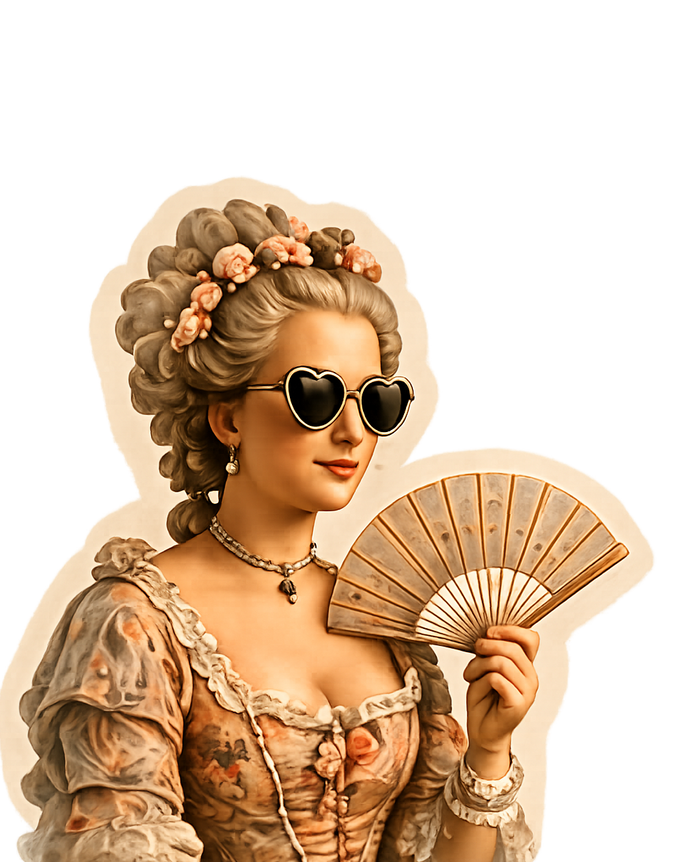 Baroque lady holding a fan