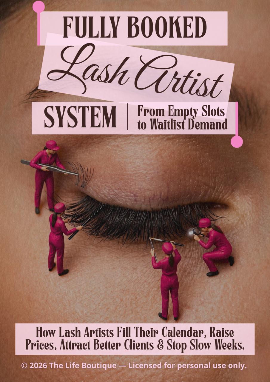 Fully Booked Lash Artist System mockup